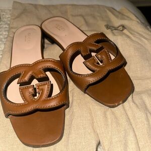 Brown Gucci Sandals